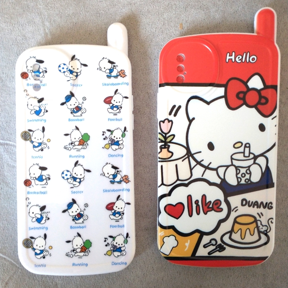 One of a kind Hello Kitty/Snoopy cases